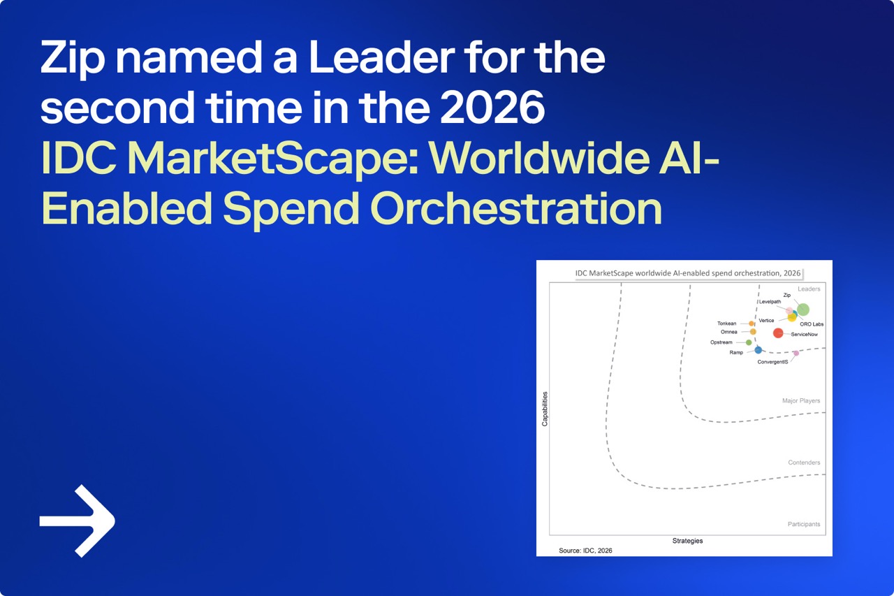 Zip named a Leader for the second time in the 2026 IDC MarketScape